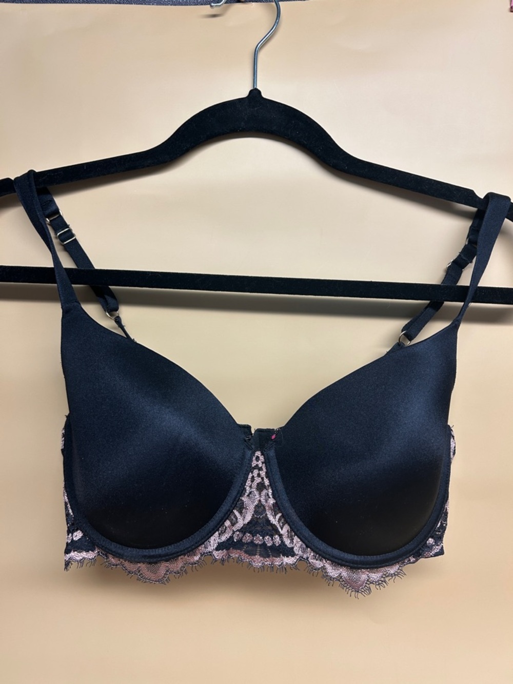 La SENZA Black and Pink Lace Underwire Bra